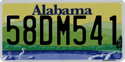 AL license plate 58DM541