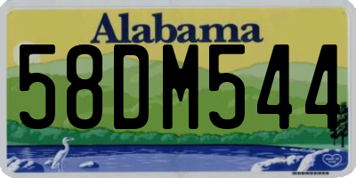 AL license plate 58DM544