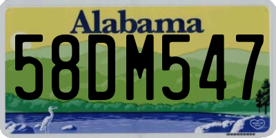 AL license plate 58DM547