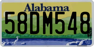 AL license plate 58DM548