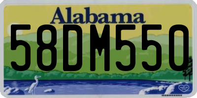 AL license plate 58DM550