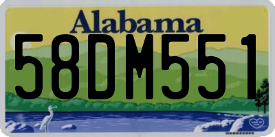 AL license plate 58DM551