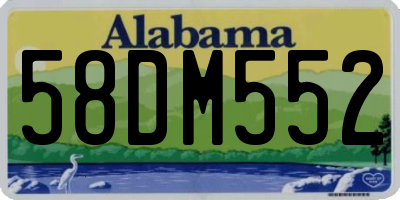 AL license plate 58DM552
