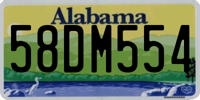 AL license plate 58DM554