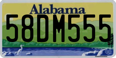 AL license plate 58DM555