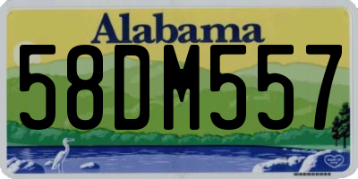 AL license plate 58DM557