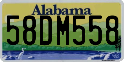 AL license plate 58DM558