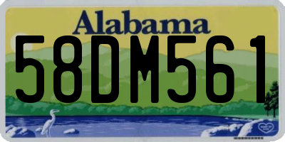 AL license plate 58DM561