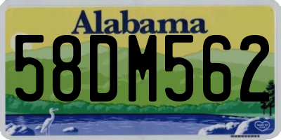 AL license plate 58DM562
