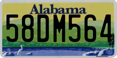 AL license plate 58DM564