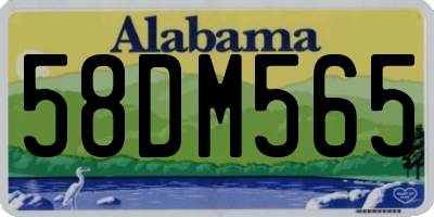 AL license plate 58DM565