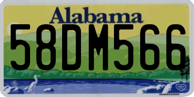 AL license plate 58DM566