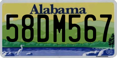 AL license plate 58DM567