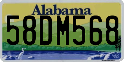 AL license plate 58DM568