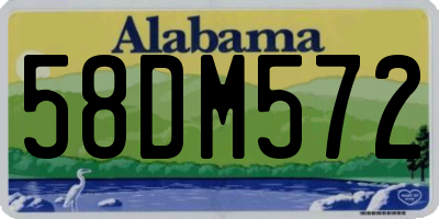 AL license plate 58DM572
