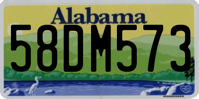 AL license plate 58DM573