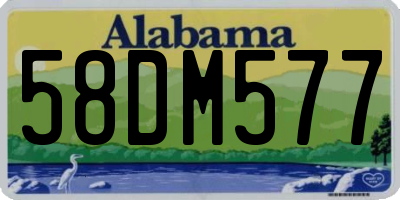 AL license plate 58DM577