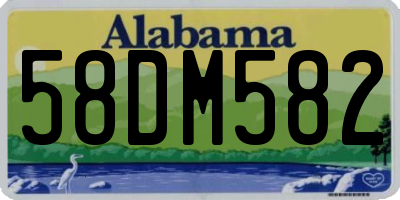 AL license plate 58DM582