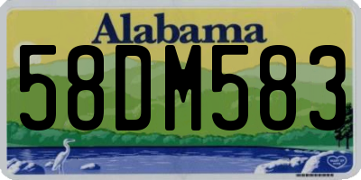 AL license plate 58DM583