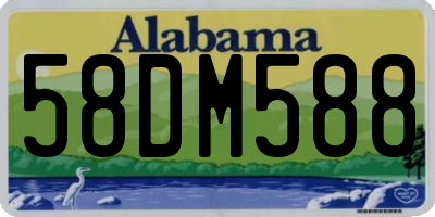 AL license plate 58DM588