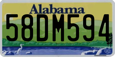 AL license plate 58DM594
