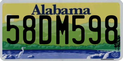 AL license plate 58DM598