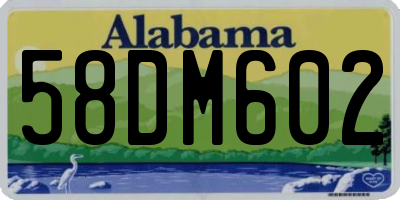 AL license plate 58DM602