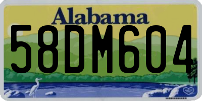 AL license plate 58DM604