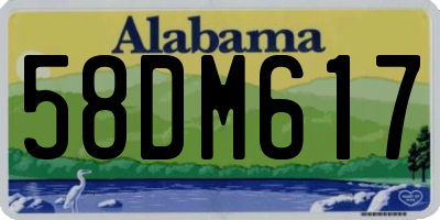 AL license plate 58DM617