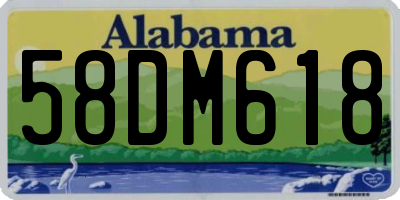 AL license plate 58DM618
