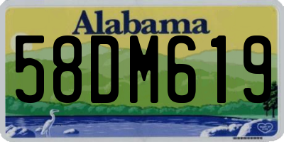 AL license plate 58DM619