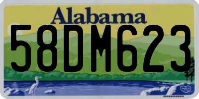 AL license plate 58DM623