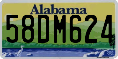 AL license plate 58DM624