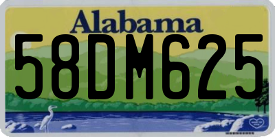 AL license plate 58DM625