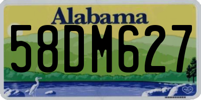 AL license plate 58DM627