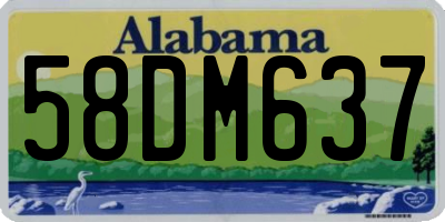 AL license plate 58DM637
