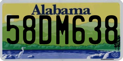 AL license plate 58DM638