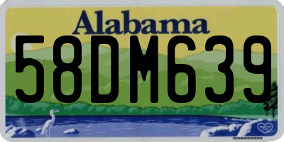 AL license plate 58DM639