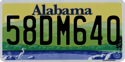 AL license plate 58DM640