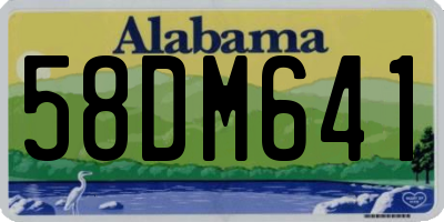 AL license plate 58DM641