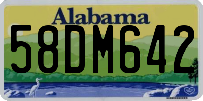 AL license plate 58DM642