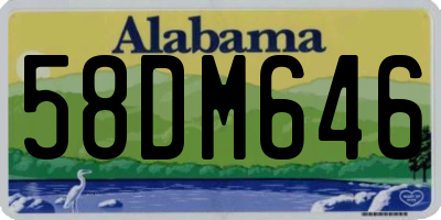 AL license plate 58DM646