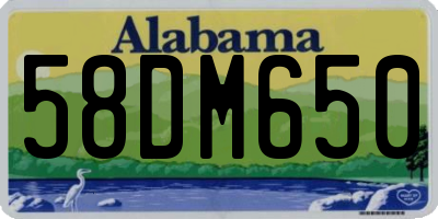 AL license plate 58DM650