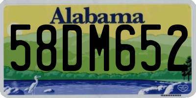 AL license plate 58DM652