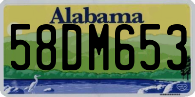 AL license plate 58DM653
