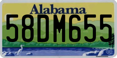 AL license plate 58DM655