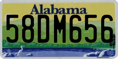 AL license plate 58DM656