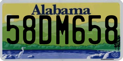 AL license plate 58DM658