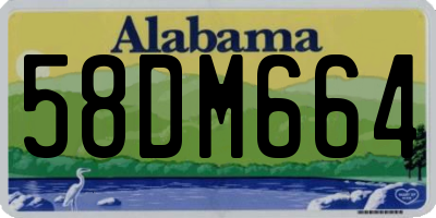 AL license plate 58DM664