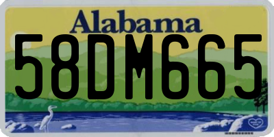 AL license plate 58DM665